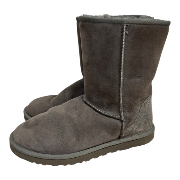 UGG Australia Classic Short II Suede Shearling Lined Boots Gray Women’s 9 - Picture 1 of 8